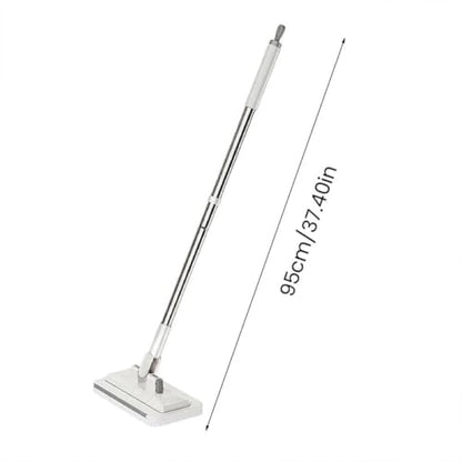 Hands Free Multi Purpose Flat Mop – Clip to Grip,39in Long Zero Touch Mini,for Wall Bathroom Toilet Corners Multi-Surface (1*mop+5*Cloth)