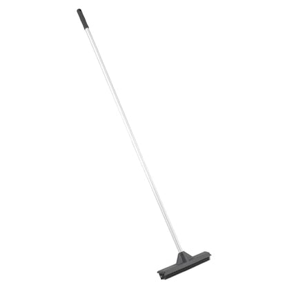 Silicone Pet Hair Broom, Carpet Cleaner, Salon Broom, with Built-in Window Washer Squeegee and 55" Metal Handle - size: Broom - 55" Handle