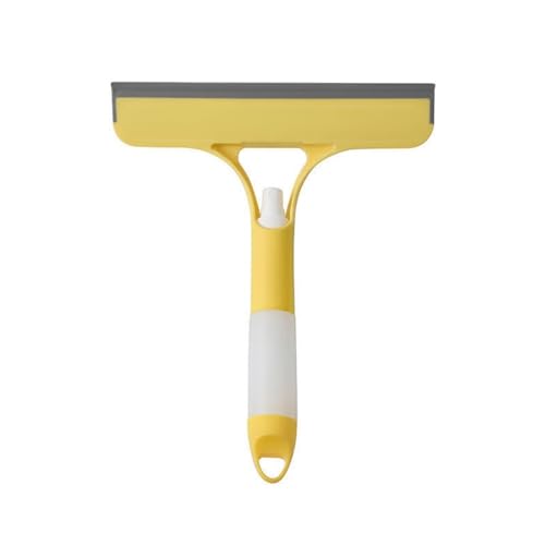 Shower Squeegee for Glass Doors All-Purpose Window Squeegee for Tile Shower Walls Mirror Bathroom Car Window Cleaning (Yellow) - color: Yellow