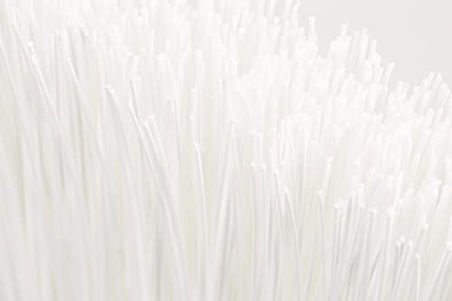 SPARTA 41083EC02 Plastic Color Coded Broom, Unflagged Bristles, Long Broom With Angled Head For Small Debris Cleaning, 56 Inches, White - color: White