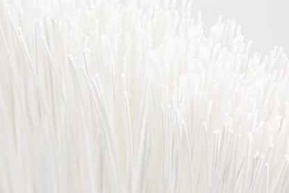 SPARTA 41083EC02 Plastic Color Coded Broom, Unflagged Bristles, Long Broom With Angled Head For Small Debris Cleaning, 56 Inches, White - color: White