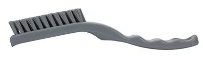 SPARTA Plastic Grout Brush, Crevice Brush with Hanging Hole for Cleaning Narrow Spaces, 9 Inches, Gray