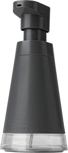 Cuisipro Dispenser, Charcoal Foam Soap Pump, 3.9 x 3.9 x 8.7in (837590425)