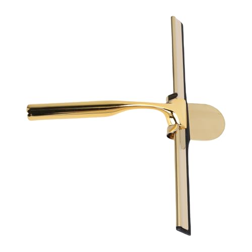 Stainless Steel Squeegee, All Purpose Shower Window Squeegee with Comfortable Non Slip Grip, for Glass Doors Tiles Windows Mirrors Home Commercial Automotive (Gold) - size: Gold