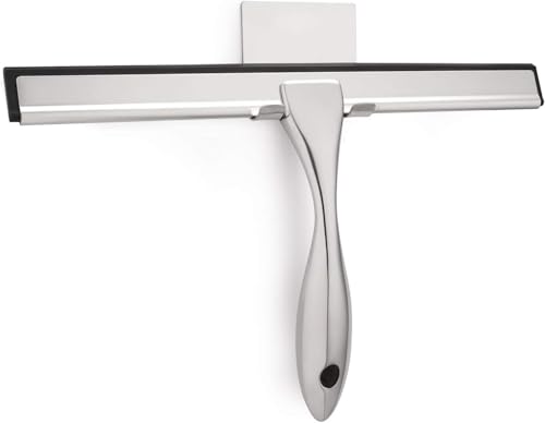 Hiware All-Purpose Shower Squeegee for Shower Doors, Bathroom, Window and Car Glass - Stainless Steel, 14 Inches - color: Silver, size: 14-Inch