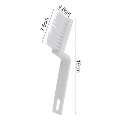 Grout Cleaner Brush with Stiff Bristles for Tile Joints and Crevices Angled Design Scrubber for Bathroom Kitchen Window Tracks Blinds Car Vents Shower Door Tracks and Other Tight Spaces(Flat head) - size: Flat head