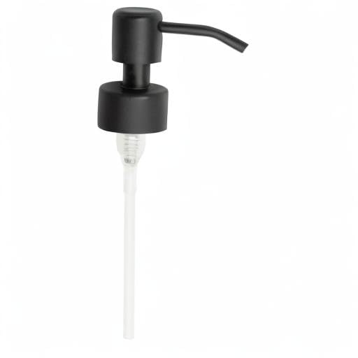 Kapitan Soap Dispenser Pump Replacement Head Black Spare Stainless Steel 28Mm Brushed Finish - size: 1 Piece - Black