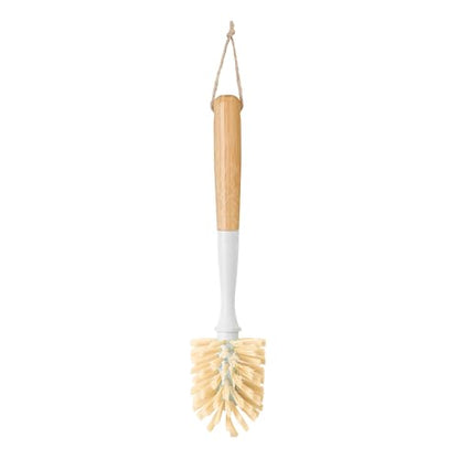 Vigar Zeroline 10.2" Bamboo Bottle Brush With Long Handle - Water Bottle Brush for Glassware, Tumblers, Jars and Vases, Kitchen Dish Scrubber, Wooden Bottle Cleaner, Dish Brush for Sink, Kitchen Brush - size: 10.2-Inches