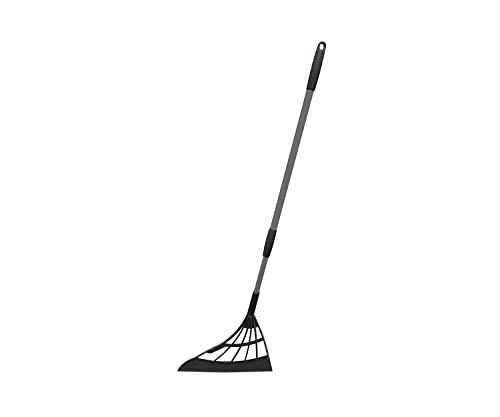 Original Broombi - All-Surface Silicone Broom, Squeegee, Pet Hair Remover - Smart Broom for Indoor Cleaning - Cleans Glass, Fine Dust, Hair, Liquids - for Smooth Floors, Rugs, Windows (Black) - color: Black