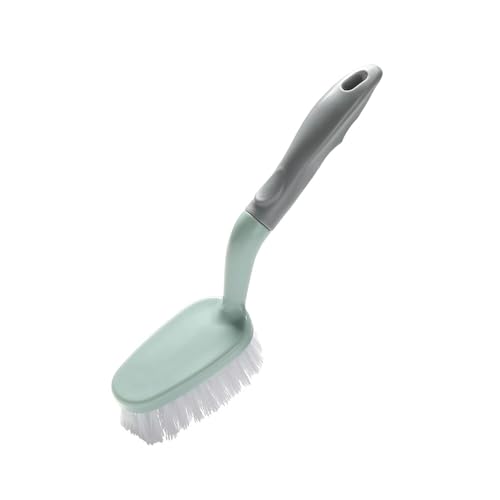 Qiilu Durable Shower Scrub Brush for Bathroom, Kitchen, and Floors - Ergonomic Handle with Heavy Duty Scrubber