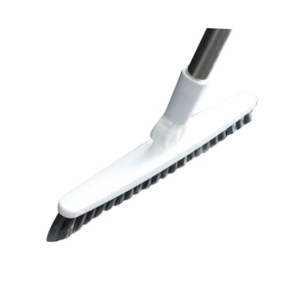 Aramox Long Handle Crevice Brush, Thoroughly Floors and Tile Grout, Effectively Remove, Easy to Hard to Corners and Drains, with Sturdy Plastic, for Bathrooms Kitchens and Toilets (White 120cm) - size: White 120cm
