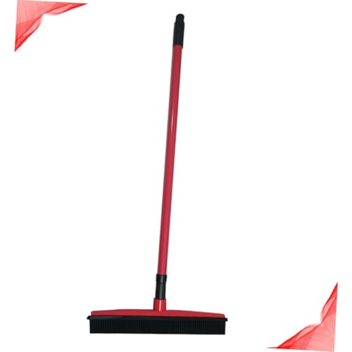 Beaupretty PET Hair Removal Broom Long Handle Rubber Carpet Scraper for Dog Hair Cleaning Easy to Use Mop for Windows and Home Cleaning