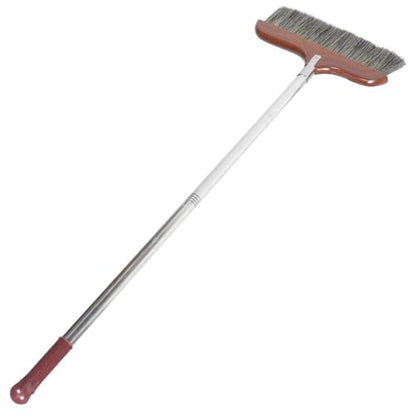 Extra Long Soft Bristle Broom - Stainless Steel Handle Floor Sweeper for Gentle Indoor Cleaning