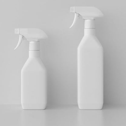 2pcs 500ml Refillable Spray Bottles Press Trigger, Plastic Square Shoulder Mist Sprayers for Household Cleaning, Plant Watering, Beauty and Hair Dressing Use