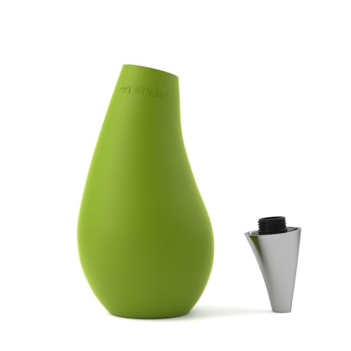Kitchen Bathroom Counter top Squeezable Soap Dispensers Tear Drop Shape Bottle (Green, ~7oz) - color: Green, size: ~7oz