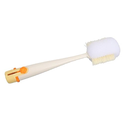 RiToEasysports Bottle Brush 5 in 1 Water Bottle Cleaner Brush with PP ABS Nylon Silicone and 304 Stainless Steel, Crevice Sponge U Shape Straw Brushes with Stand Base for Cups Lids (White) - color: White