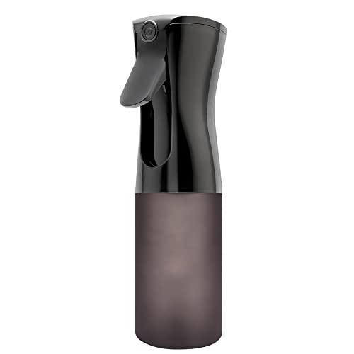 2Pcs Continuous Mist Spray Bottle – Ultra Fine Continuous Spray Bottle Hair Water Ultra Fine Mister Sprayer Propellant Free for Hairstyling, Cleaning, Plants, Misting (black)
