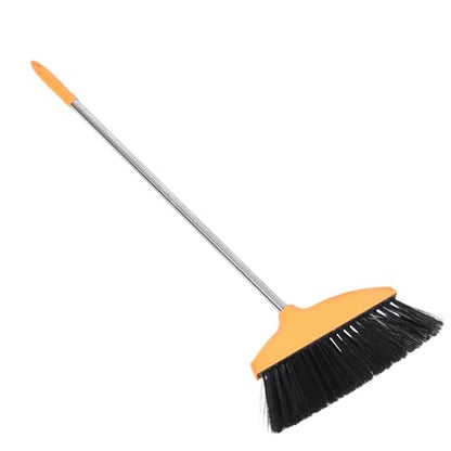 VOSAREA Heavy Duty Floor Cleaning Broom with Long Handle Tangle Design for Efficient Sweeping Home Garage Patio and Commercial Spaces Soft Bristles for Hair Cleaning