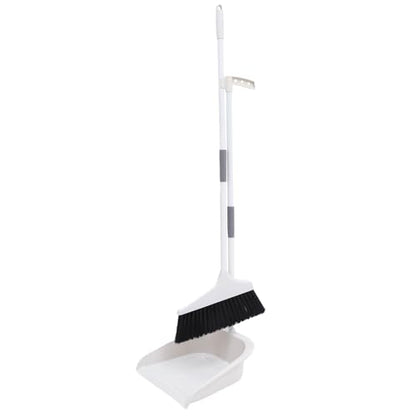 Healifty Broom Heavy Duty Dustpan Broom Set Household Floor Cleaning Tools Broom Dustpan Set 1 Set White - color: Color2