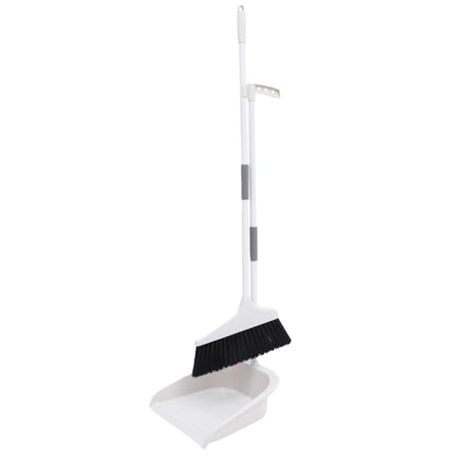 Healifty Broom Heavy Duty Dustpan Broom Set Household Floor Cleaning Tools Broom Dustpan Set 1 Set White - color: Color2