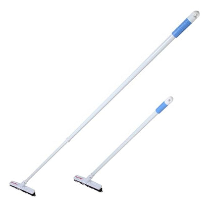 Grout Brush - Heavy Duty Grout Scrub Brush with Long Handle - Shower Floor Scrubber for Cleaning - Tile Scrub Brush with Stiff Bristles - Grout Cleaner Brush for Tile Floors, Bathroom, Shower Corners