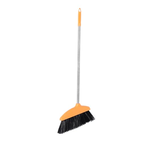 Wide Angle Broom with Long Handle Heavy Duty Soft Bristle Sweeping Brush for Efficient Lawn and Patio Cleaning for Garage and Floors