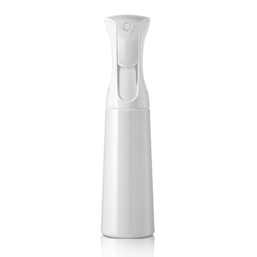 Mistifi Continuous Mist Spray Bottle – Ultra Fine Refillable Water Mister for Hair, Plants, Cleaning, Skincare, Salon & Home Use –(350ml 1Pc, White bottle) - color: White bottle, style: 350ml 1Pc