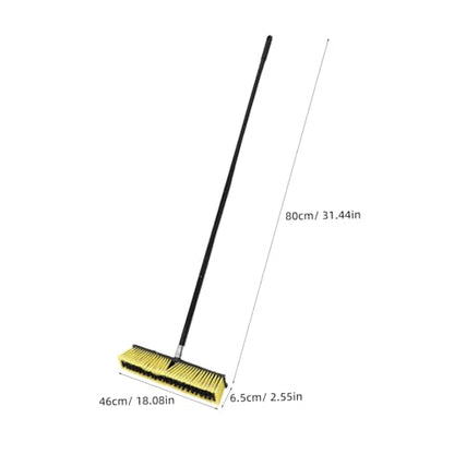 Ciieeo Outdoor Floor Scrub Brush 80cm Aluminum Alloy Handle Patio Deck Sweeper Broom for Driveway Sidewalk Garage Cleaning