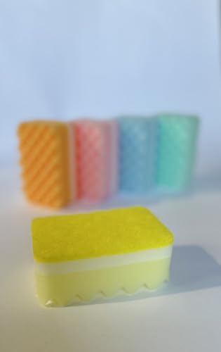 Bright Box All Purpose Utility Scrub Sponges, 5ct Pastel - Non-Scratch, Long Lasting, All Purpose Layered Sponges - Kitchen, Home & Outdoor Use