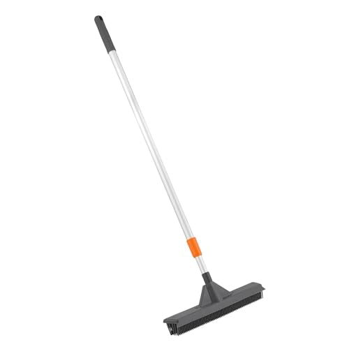 Silicone Window Washer Squeegee Broom, Per Hair Remover, Carpet Cleaning, Car Squeegee, 35"-65" Telescopic Handle - size: Broom - 35"-65" Handle