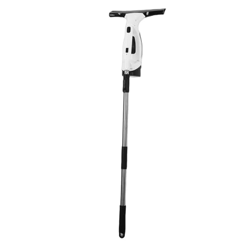 Hyuduo Cordless Window Vacuum Cleaner, 1.2KPa Suction Electric Window Squeegee with 150ml Detachable Water Tank 11 Inch Silicone Blade for Mirrors Shower Glass