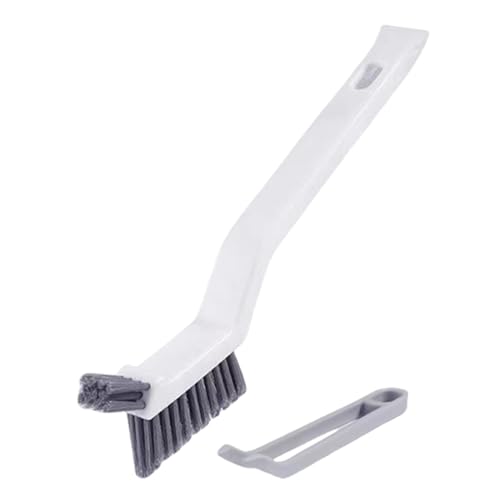Crevice Cleaning Brush, Ultra Thin Stiff Bristles, 1piece, Grout Scrubber Tool, Window Track Cleaner, Ergonomic Long Handle, for Deep Scrubbing Bathroom Tiles Kitchen Faucets Shower Door Tracks Car - color: White