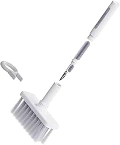 Cleaning Soft Brush Keyboard Cleaner 5-in-1 Multi-Function Computer Cleaning Tools Kit Corner Gap Duster Keycap Puller for Bluetooth Earphones LEGO Laptop Airpods Pro Camera Lens (Grey) - color: grey
