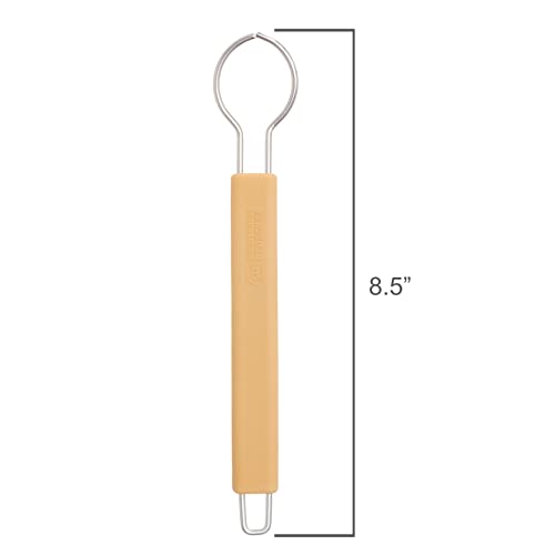 Redecker Dish Brush Handle, Stainless Steel & Silicone – Sand – Patented Replaceable Head System, Made in Germany - color: Sand