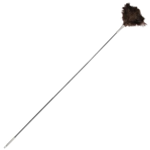 Ostrich Feather Duster Pole 28 to 72 Inch,Extendable Feather Duster Used for Home Cleaning Ceilings Furniture Fans - size: 28"-72"