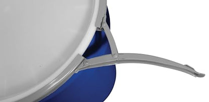 Eagle 30 Gallon Plastic Drum with Lid, Metal Lever-Lock, 28.5"x21.1", Open Head Lab Pack Drum Made of Durable, Lightweight HDPE, Withstands Weather and Chemicals, Made in USA, Blue, 1601MB - color: Blue, size: 30 Gallon, style: Metal Lever-Lock