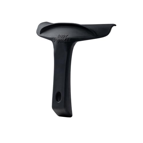 The Body Squeegee Original Silicone Squeegee for Body, Curved Water Remover for Skin, Post-Shower Drying Tool, Hygiene Tool for Reducing Muskiness in Towels, Shower Accessory and Bathroom Essential - color: Black