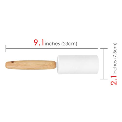 Adorila 2 Pack Lint Rollers for Pet Hair, 240 Sheets Pet Hair Remover for Clothes, Portable Lint Remover Brush with Wooden Handle