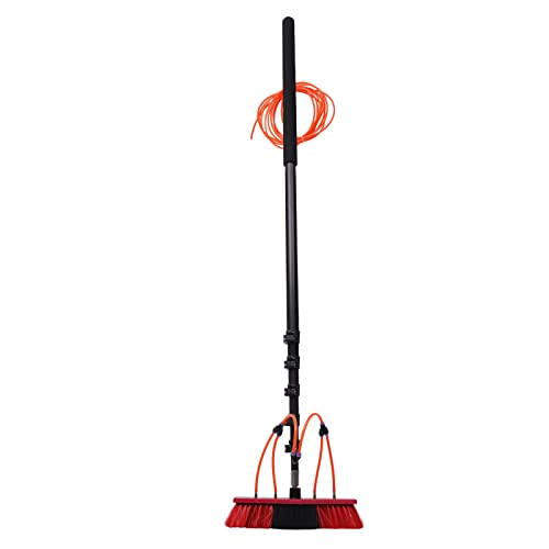 Telescopic Pole Water Fed Brush Premium Telescopic Rod Water Brush 20ft Single Head Efficient Cleaning Tool Aluminum Alloy Telescopic Rod
