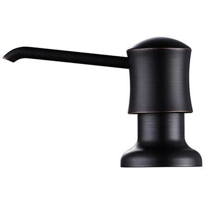 Soap Dispenser for Kitchen Sink (Oil Rubbed Bronze), Built-in and Refill-from-Top Design with Liquid Hand & Dish Soap Bottle - color: Oil-rubbed Bronze, size: with Bottle