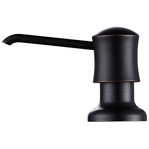 Soap Dispenser for Kitchen Sink (Oil Rubbed Bronze), Built-in and Refill-from-Top Design with Liquid Hand & Dish Soap Bottle - color: Oil-rubbed Bronze, size: with Bottle