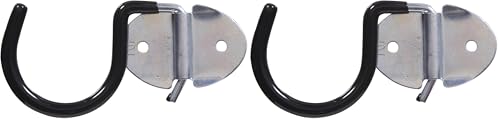 The Hillman Group 851985 Broom and Tool Holder, Black Vinyl Coated (Pack of 2) - size: 1 Count (Pack of 2)