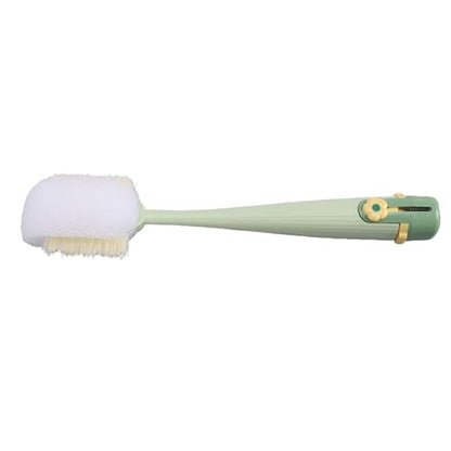 RiToEasysports Bottle Brush 5 in 1 Water Bottle Cleaner Brush with PP ABS Nylon Silicone and 304 Stainless Steel, Crevice Sponge U Shape Straw Brushes with Stand Base for Cups Lids (Green) - color: Green