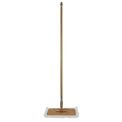 Harper Live.Love.Clean. Bamboo 2-in-1 Smooth Surface Wet/Dry Dust Mop with (2) Washable Pads for Cleaning Dust, Pet Hair & Fine Dry Dirt - style: Bamboo Wet/Dry Dust Mop