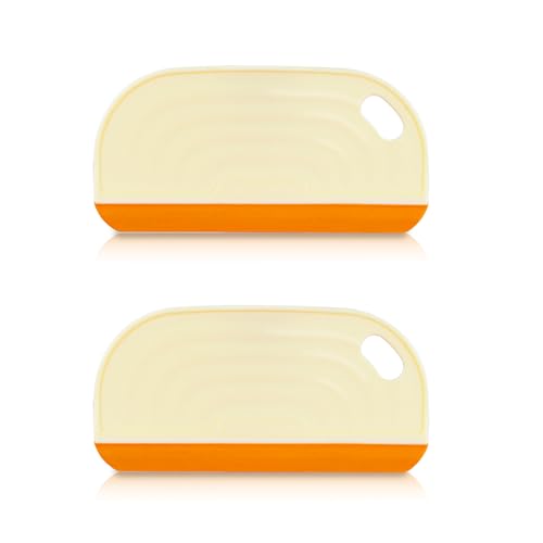 2 PCS Small Handhold Squeegee for Household, Mini Size Silicon Cleaning Scraper with Hanging Design, Water Wiper Scraper for Cleaning Glass Mirror Bathroom Kitchen Countertop (2 pcs, Yellow) - color: 2pcs, Yellow