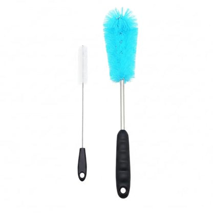 Long Handle Bottle Cleaning Brush for Narrow Neck Containers, Durable Nylon Bristles, Blue - size: 14.96 x 2.36 x 2.76 in