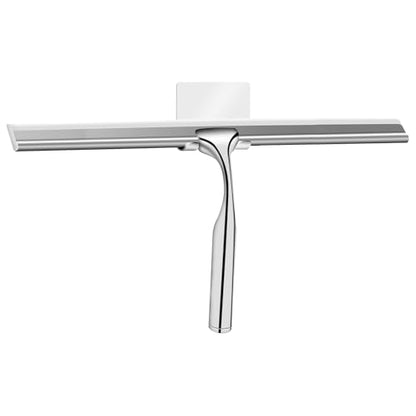 Shower Squeegees Stainless Steel with Self Adhesive Hook Window Squeegees for Shower Doors Bathroom Mirror Wiper, Window Glass Cleaning - size: 12 Inches