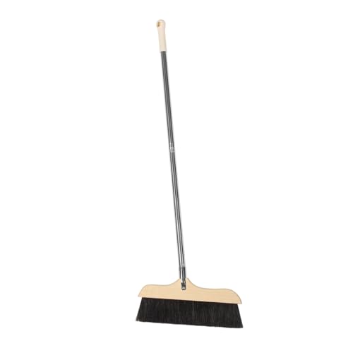 Hemobllo Long Handle Soft Bristle Floor Cleaning Broom Static Dust Sweeper for Home Kitchen Garbage Sweeping Tool with Easy Screw Assembly