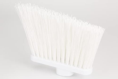 SPARTA 41083EC02 Plastic Color Coded Broom, Unflagged Bristles, Long Broom With Angled Head For Small Debris Cleaning, 56 Inches, White - color: White