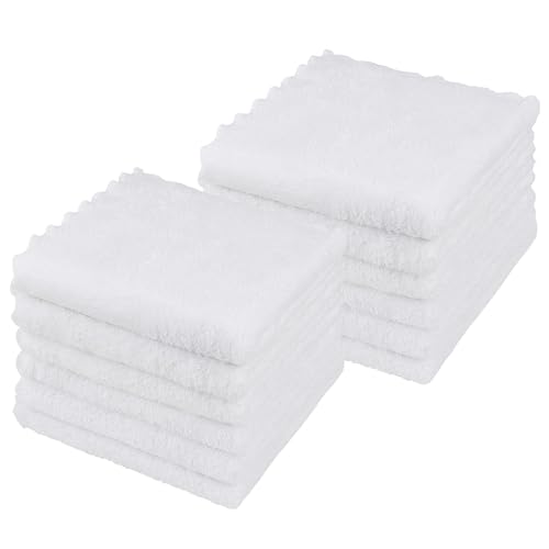 Orighty Ultra Soft Washcloths 12 Pack, Premium Microfiber Towel Sets 12 x 12 inches, Absorbent and Quick Drying Coral Velvet Washcloth, Multi-Purpose Wash Cloths for Bathroom, Hotel, and Gym (White) - color: White, size: 12 Pack
